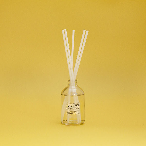 White Pomegranate Scented Reed Diffuser - Essentials - Lower Lodge Candles